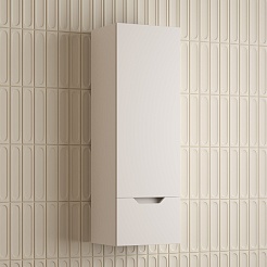 Style Line Шкаф пенал Остин 36 Plus подвесной белый матовый – фотография-3